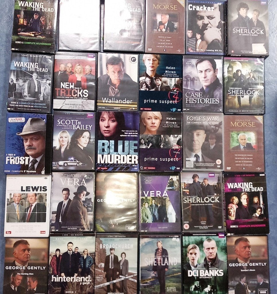 30x Cracker, Prime Suspect, Morse, Lewis, Frost, Sherlock, Misdaad, Nederlands, Duits, Ophalen of Verzenden