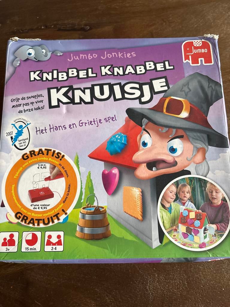 Jumbo Jonkies Knibbel Knabbel Knuisje- Het Hans en Grietje, Drie of vier spelers, Ophalen of Verzenden, Gebruikt