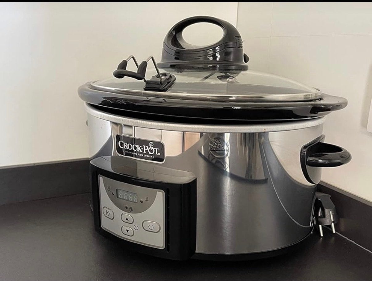 Crockpot AutoStir Digitale Slowcooker 5,7L RVS, Witgoed en Apparatuur, Ophalen, Timer, Zo goed als nieuw