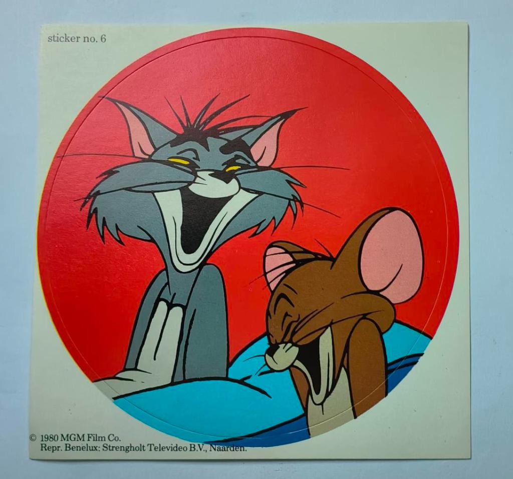Sticker Tom & Jerry nr.6, Verzamelen, Ophalen of Verzenden, Zo goed als nieuw, Strip of Tekenfilm