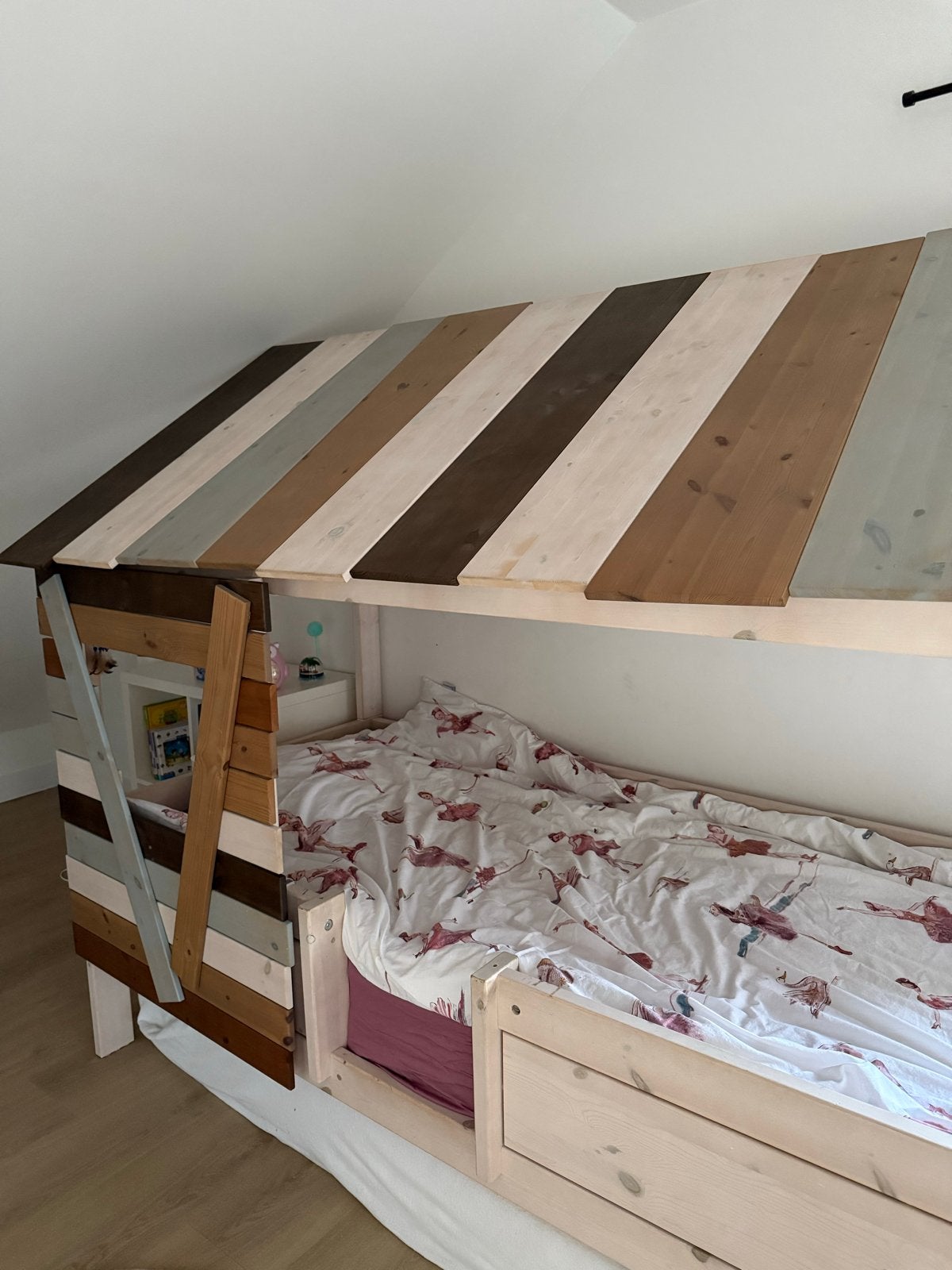 Lifetime boomhut bed - white wash, Huis en Inrichting, Gebruikt, 90 cm, Ophalen of Verzenden, 200 cm
