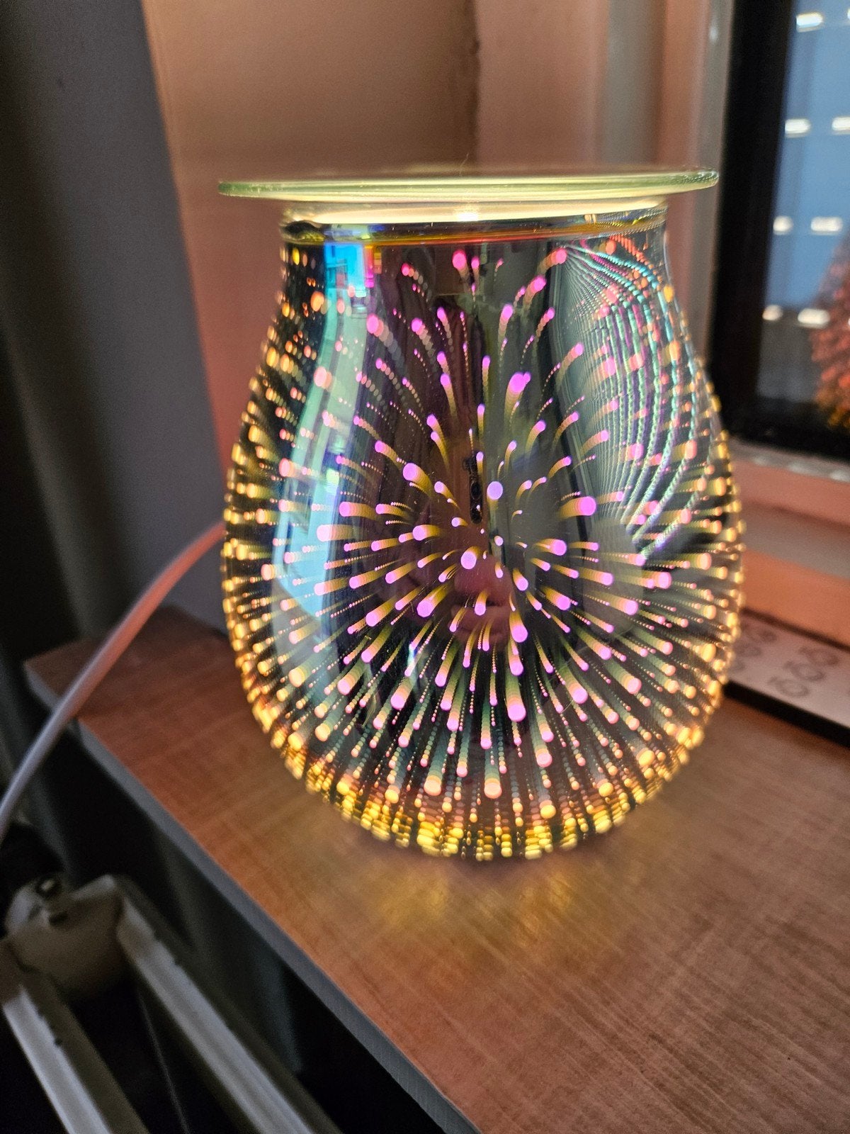 3D Effect Elektrische Wax Brander - Sfeervolle Verlichting, Meerkleurig, Ophalen of Verzenden, Zo goed als nieuw, Modern