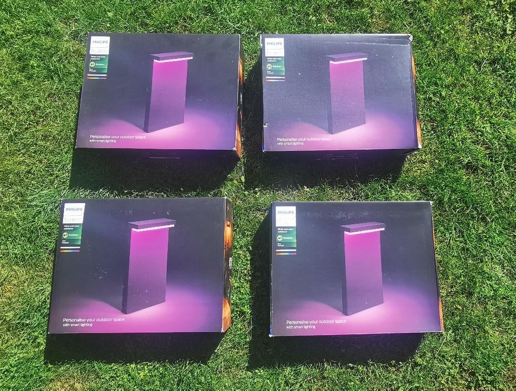2x Philips Hue Nyro sokkellamp met wit + gekleurd licht,, Ophalen, Minder dan 50 watt, Staande lamp, Nieuw