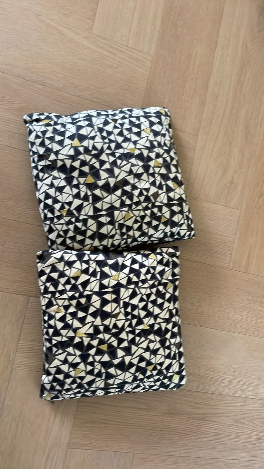 Set van 2 sierkussens met geometrisch patroon, Ophalen, Meerkleurig, Inclusief binnenkussen, Vierkant