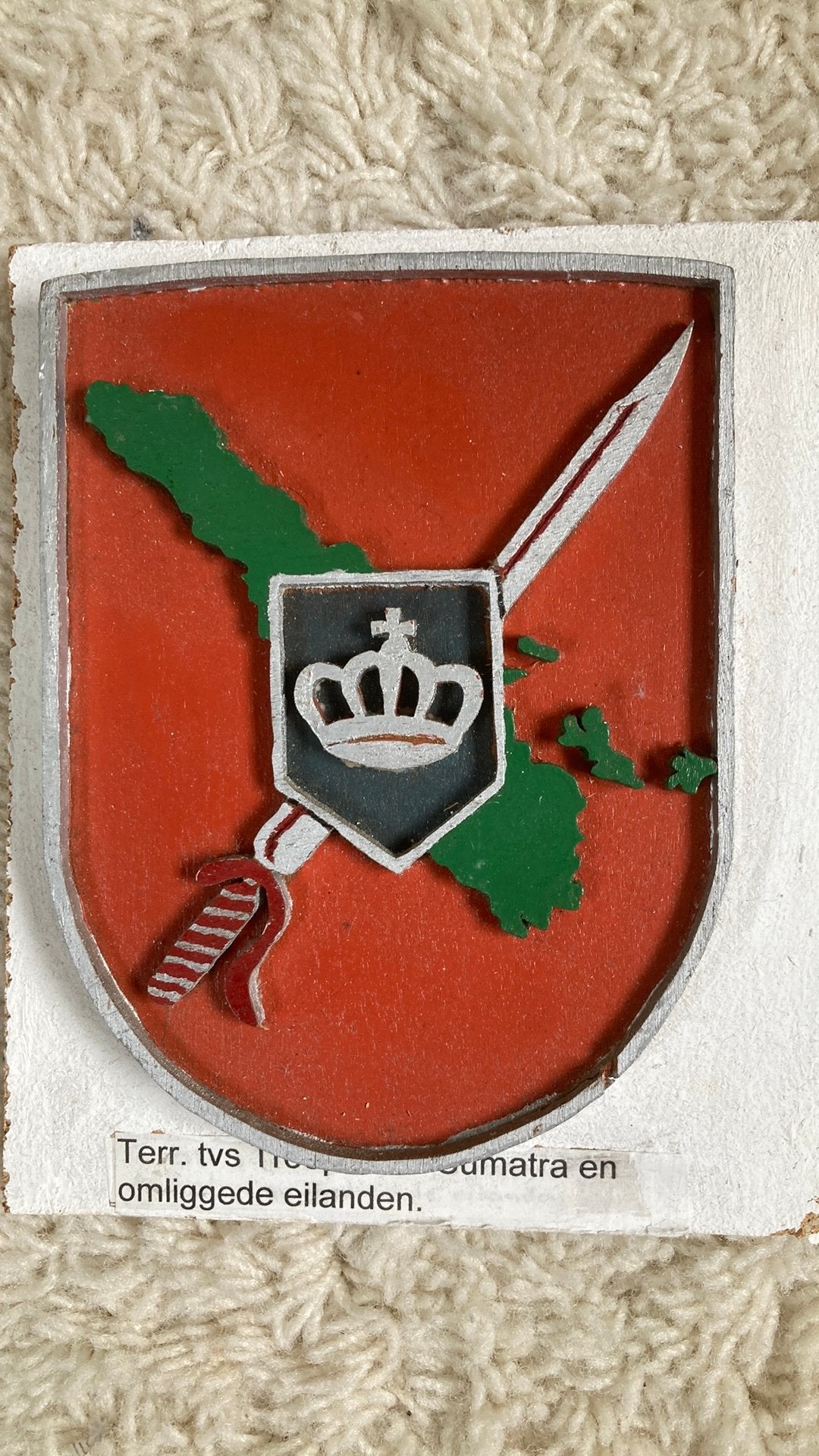 KNIL Troepencommando Sumatra en omliggende eilanden, Ophalen of Verzenden, Landmacht, Nederland, Embleem of Badge