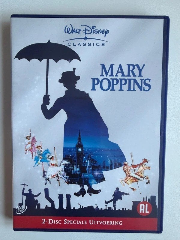 Mary Poppins (1964) DVD | Actie 5=4, Alle leeftijden, Ophalen of Verzenden, Zo goed als nieuw