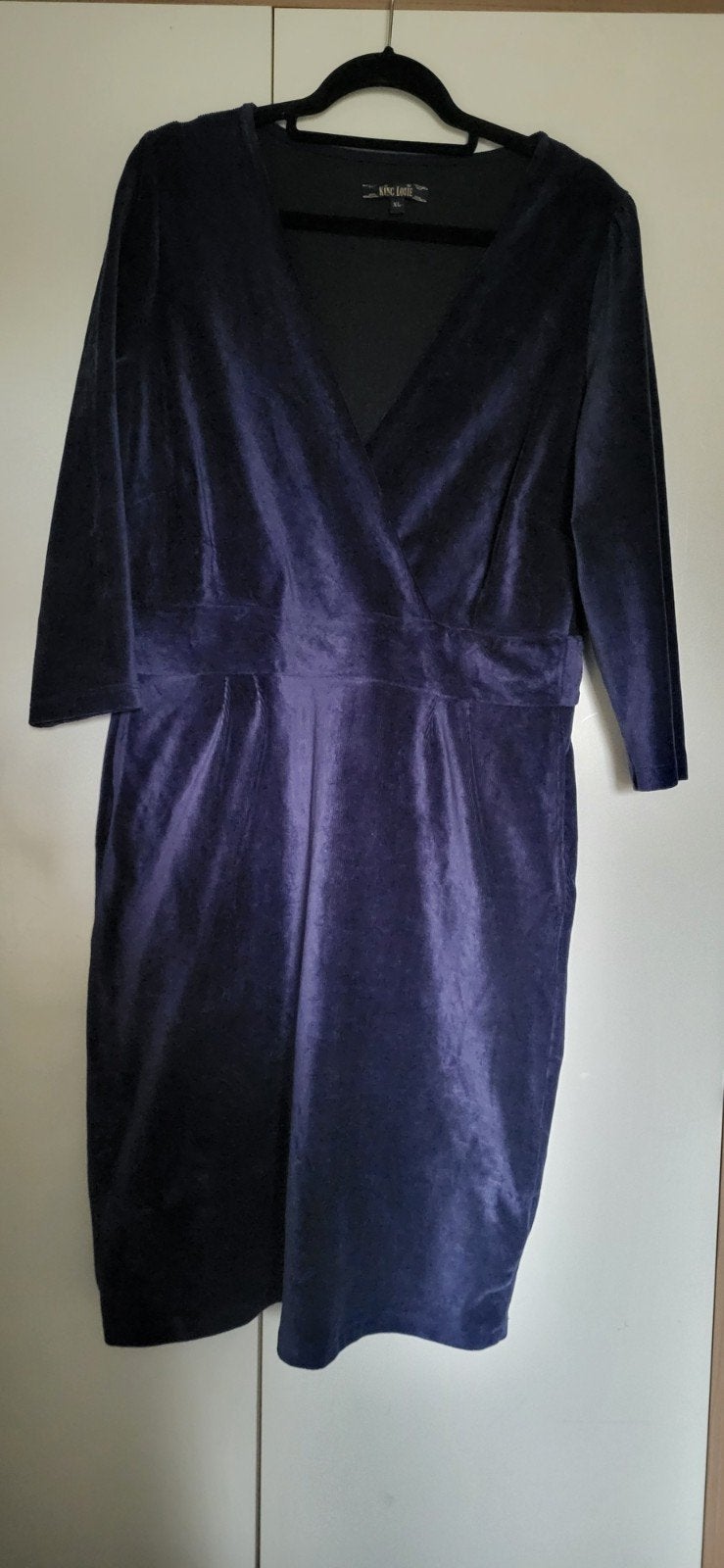 King Louie fluwelen jurk, maat XL, zo goed als nieuw, Blauw, Maat 46/48 (XL) of groter, Ophalen of Verzenden, Zo goed als nieuw