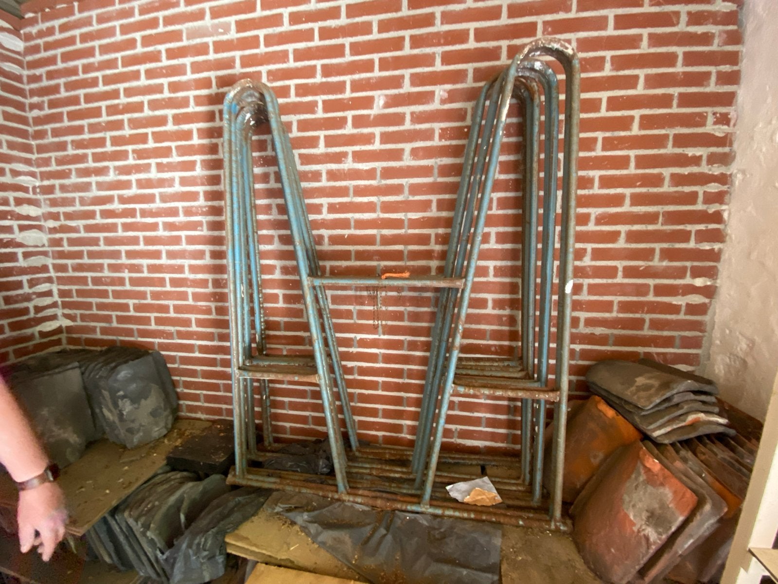 Klapschragen 10 stuks, Doe-het-zelf en Verbouw, Steigers, Ophalen, Gebruikt, Daksteiger, Minder dan 2 meter