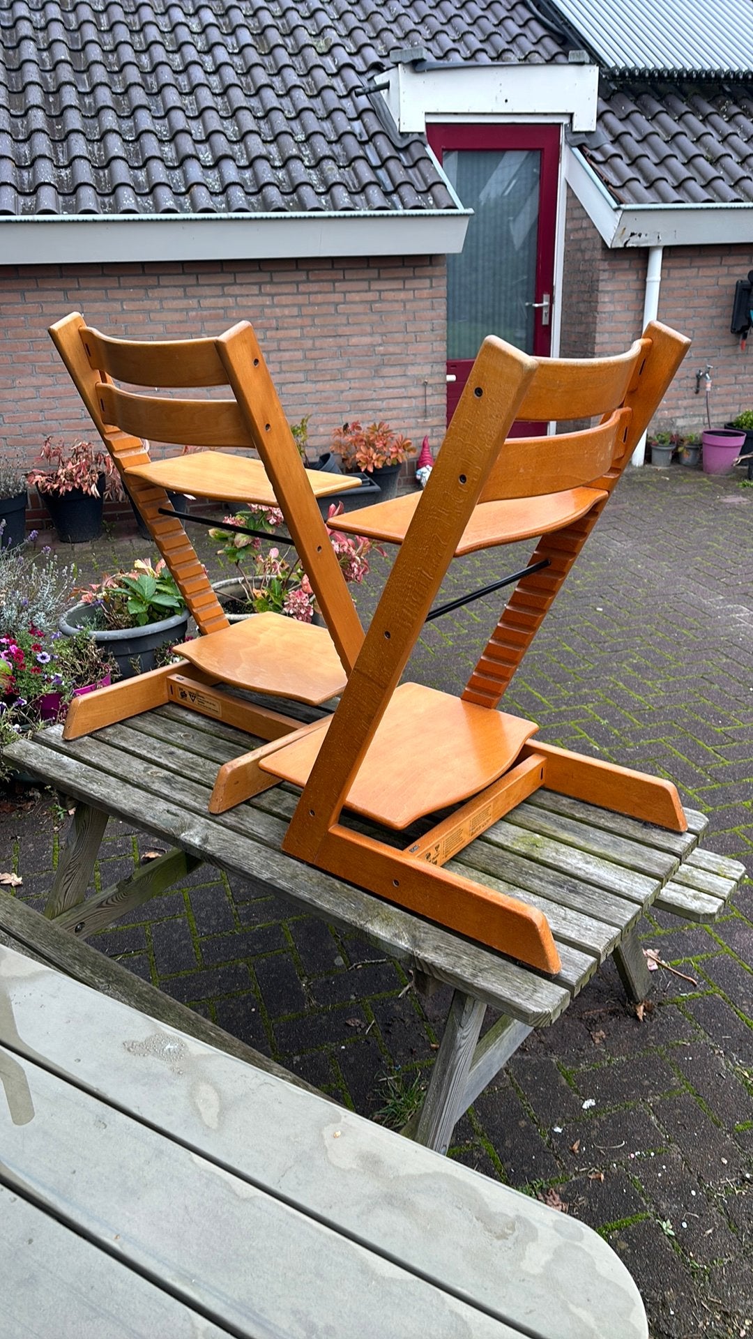 2x stokke triptrap stoel. T.E.A.B, Huis en Inrichting, Ophalen, Zo goed als nieuw, Twee