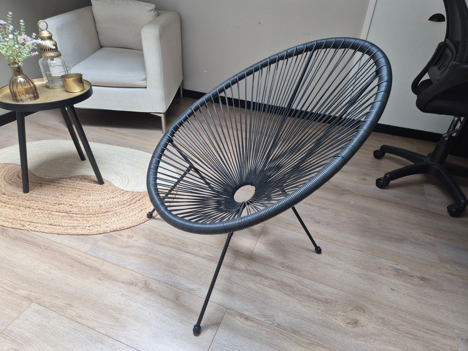 Rotan stoel, Huis en Inrichting, Stoelen, Ophalen, Zo goed als nieuw, Bruin, Eén