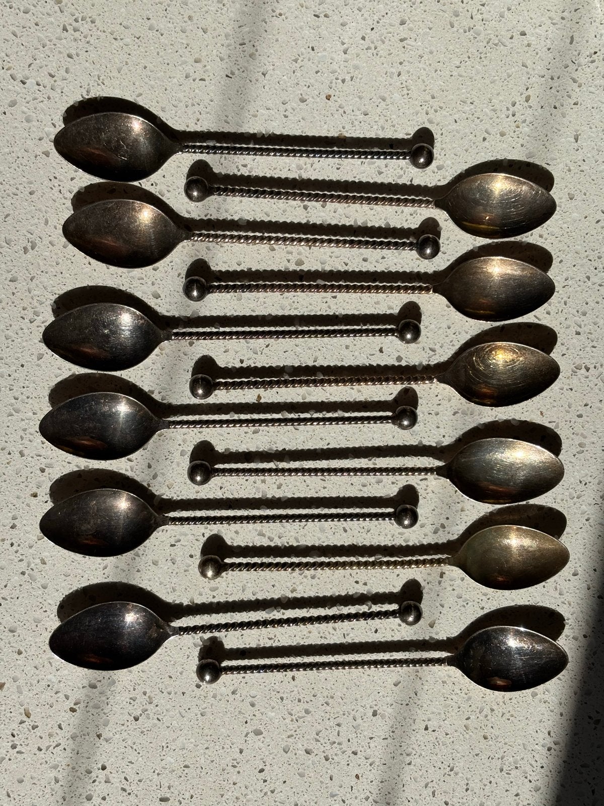 Douwe Egberts zilveren theelepeltjes (12 stuks), Ophalen of Verzenden