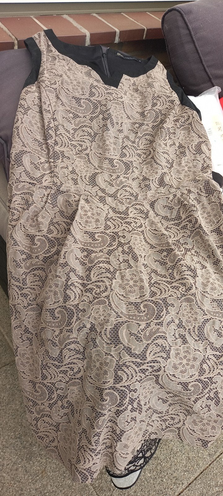 Steps jurk met kant - Maat 42, Ophalen, Beige, Maat 42/44 (L), Zo goed als nieuw
