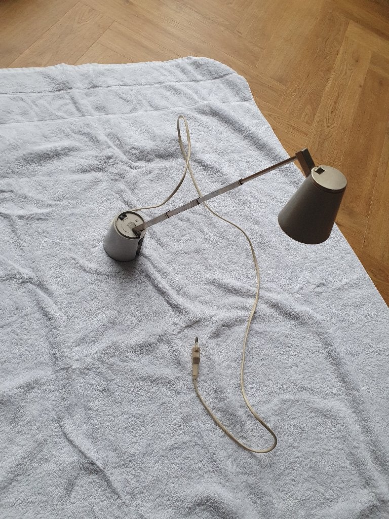Lampette Telescooplamp Eichhoff Zeldzaam Grijs Topstaat, Ophalen, Bureaulamp, Kunststof, Overige merken