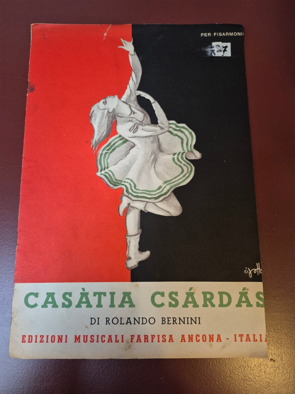 Casatia Csárdás - Rolando Bernini - bladmuziek accordeon, Gebruikt, Wereldmuziek, Ophalen of Verzenden, Artiest of Componist