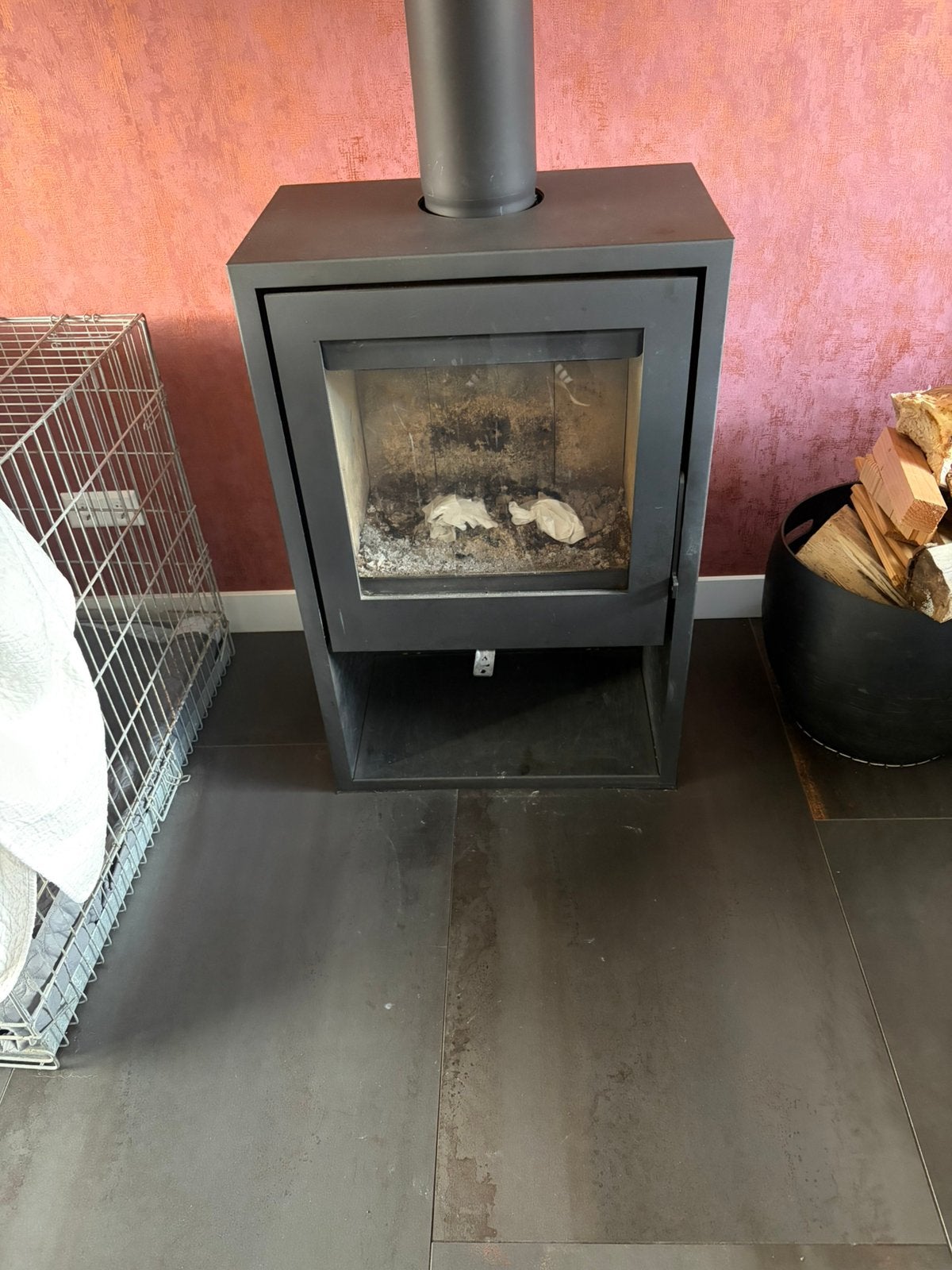 Woody air 8 kw houtkachel, Ophalen of Verzenden, Zo goed als nieuw, Hout, Houtkachel