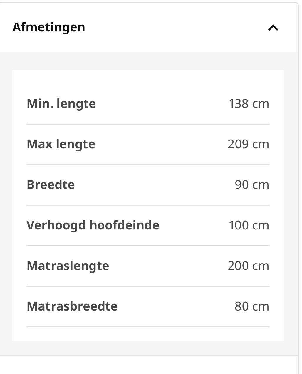 IKEA BUSUNGE meegroeibed, Ophalen, 90 cm, Eenpersoons, Wit