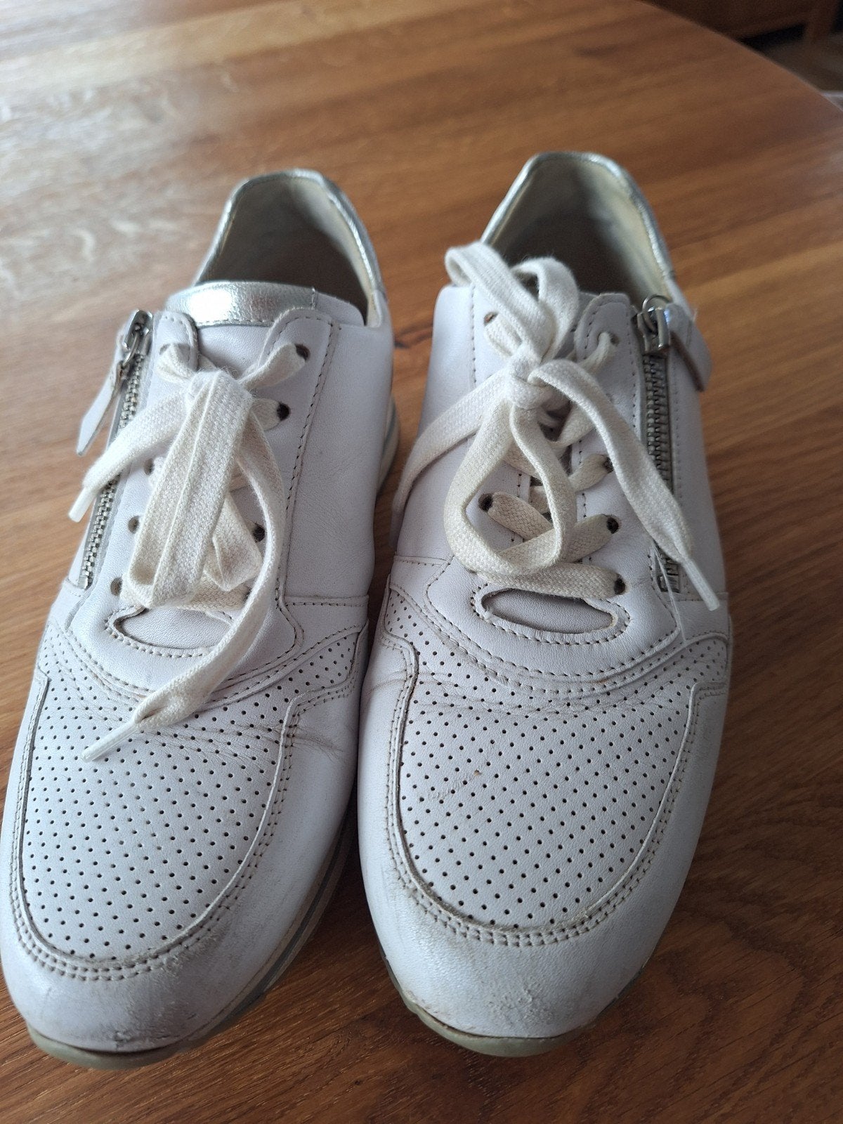 Gabor Comfort maat 38 witte sneakers met rits en veters, Wit, Gabor, Ophalen of Verzenden, Sneakers of Gympen
