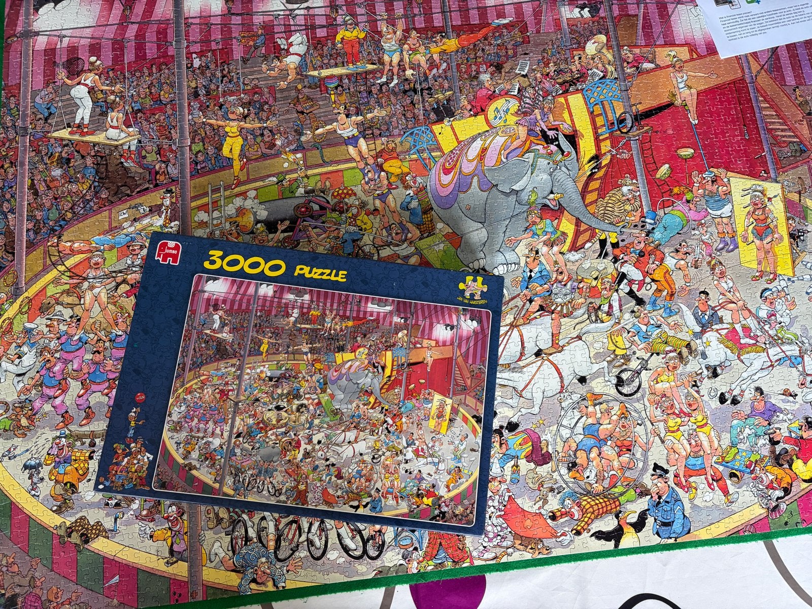 Jan van Haasteren - Het Circus 3000 stukjes, Ophalen of Verzenden, Meer dan 1500 stukjes, Zo goed als nieuw, Legpuzzel
