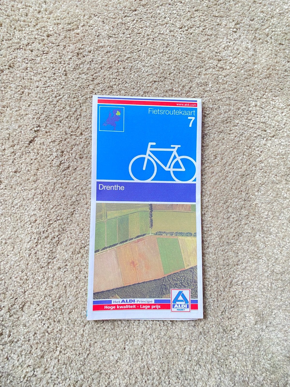 Fietsroutekaart Drenthe - Aldi, Overige merken, Fiets- of Wandelgids, Ophalen of Verzenden, Zo goed als nieuw