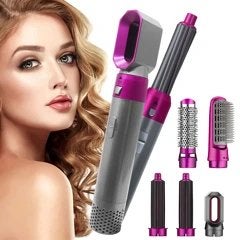 5-in-1 Föhnborstel Styler Krultang Haarstyling Tool, Verzenden, Zo goed als nieuw, Krultang of Stijltang