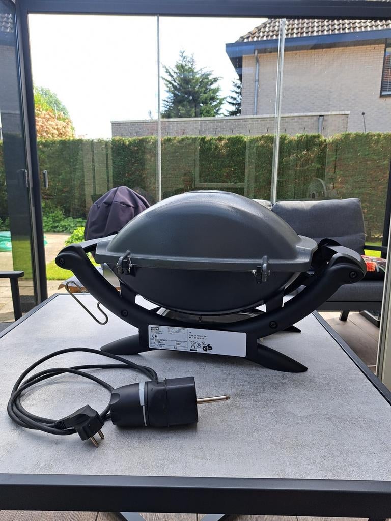 Weber Q1400 elektrische barbecue - donkergrijs, Tuin en Terras, Ophalen of Verzenden, Gebruikt, Weber