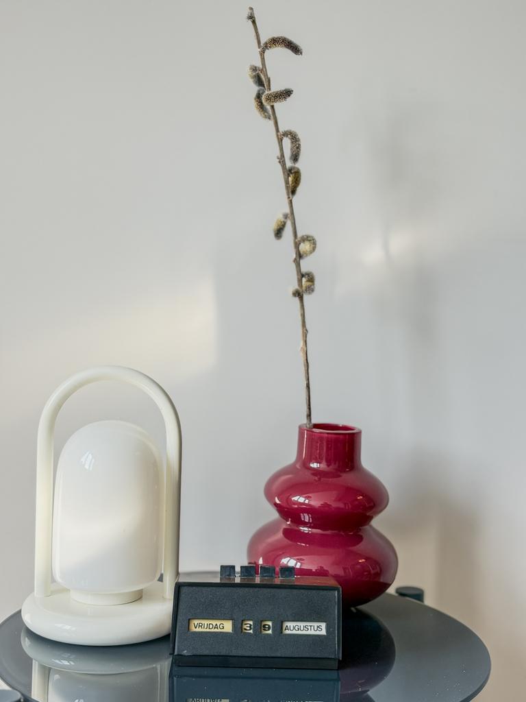 Decoratieve vaas met takken en lamp, Ophalen of Verzenden, Zo goed als nieuw