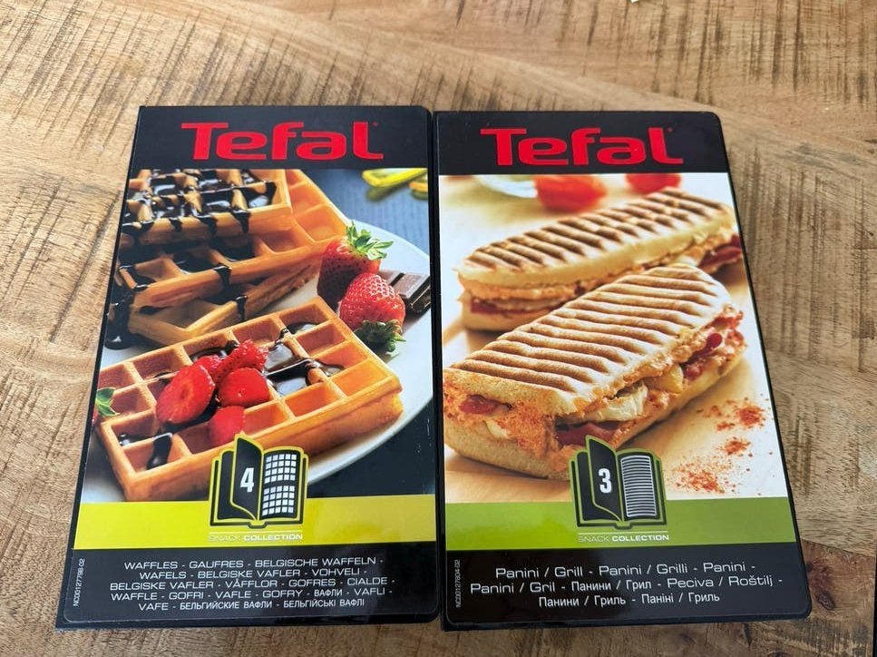 Tefal Snack Collection: Wafel- en Panini/Grillplaten, Ophalen of Verzenden, Vaatwasmachinebestendig, Nieuw, Tafelgrill