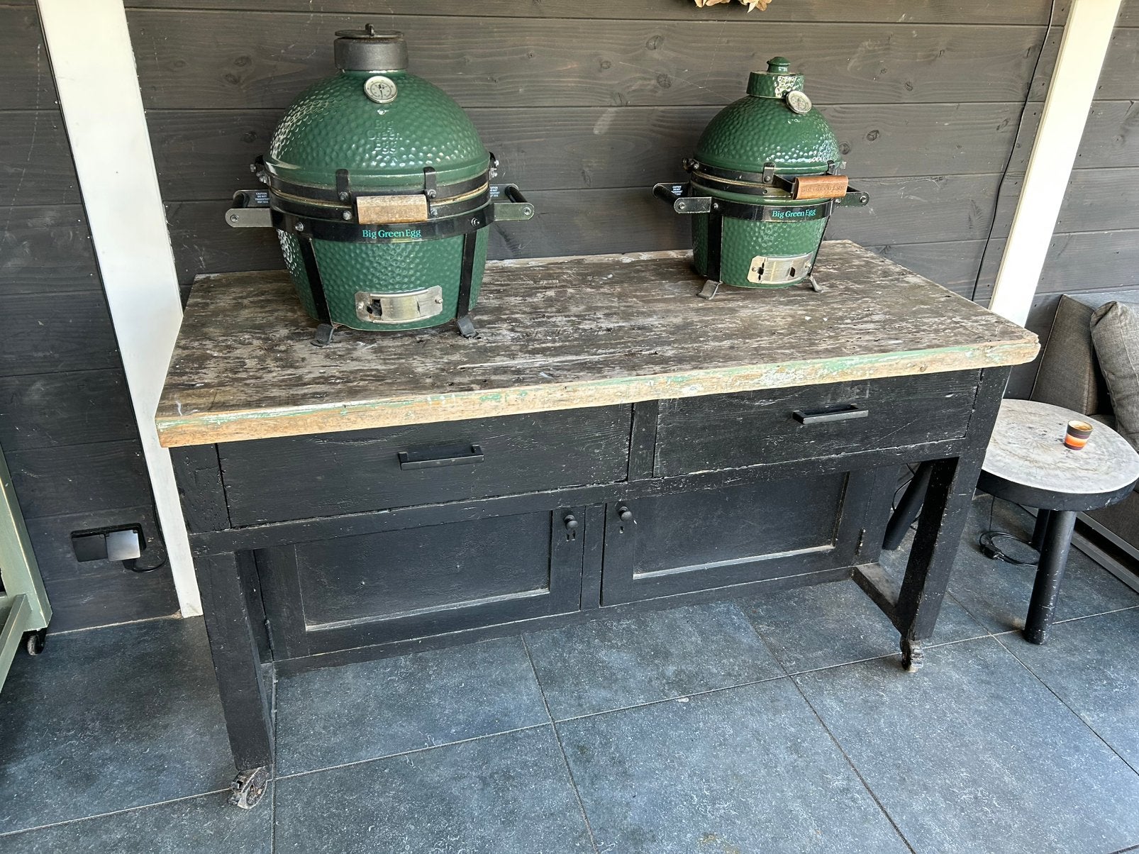 Vintage Werktafel - Outdoorkitchen, Tuin en Terras, Ophalen, Gebruikt
