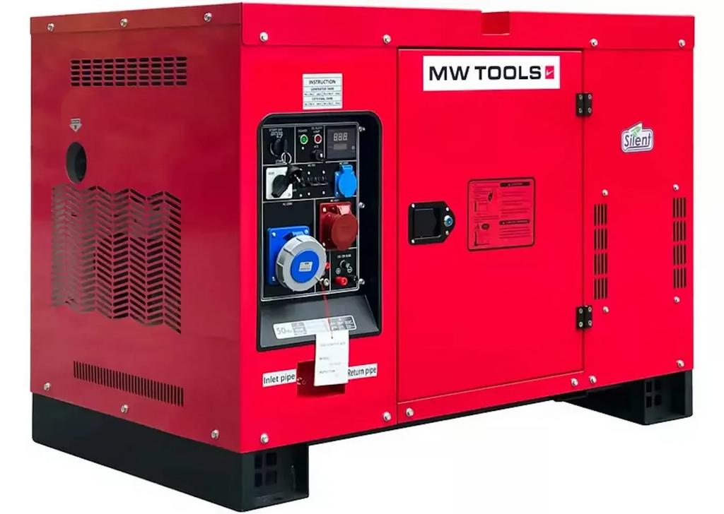 Diesel generator geluidsgedempt 15kW 230V/400V, Ophalen, Zo goed als nieuw, Dieselolie