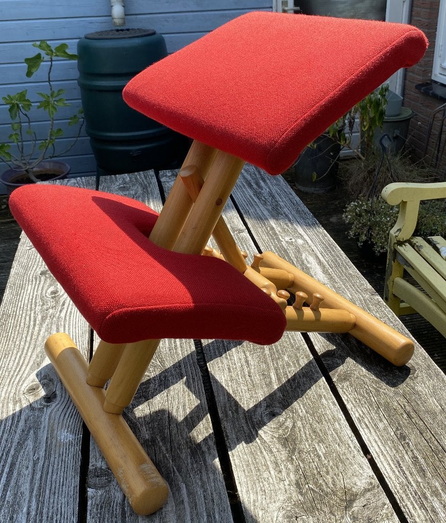 Leuke Stokke Kniestoel - Ergonomische Bureaustoel Rood, Ophalen, Gebruikt, Bureaustoel, Rood