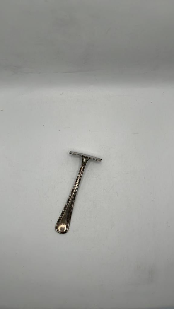 Verzilverd kinderschuifje met patina., Antiek en Kunst, Curiosa en Brocante, Ophalen of Verzenden