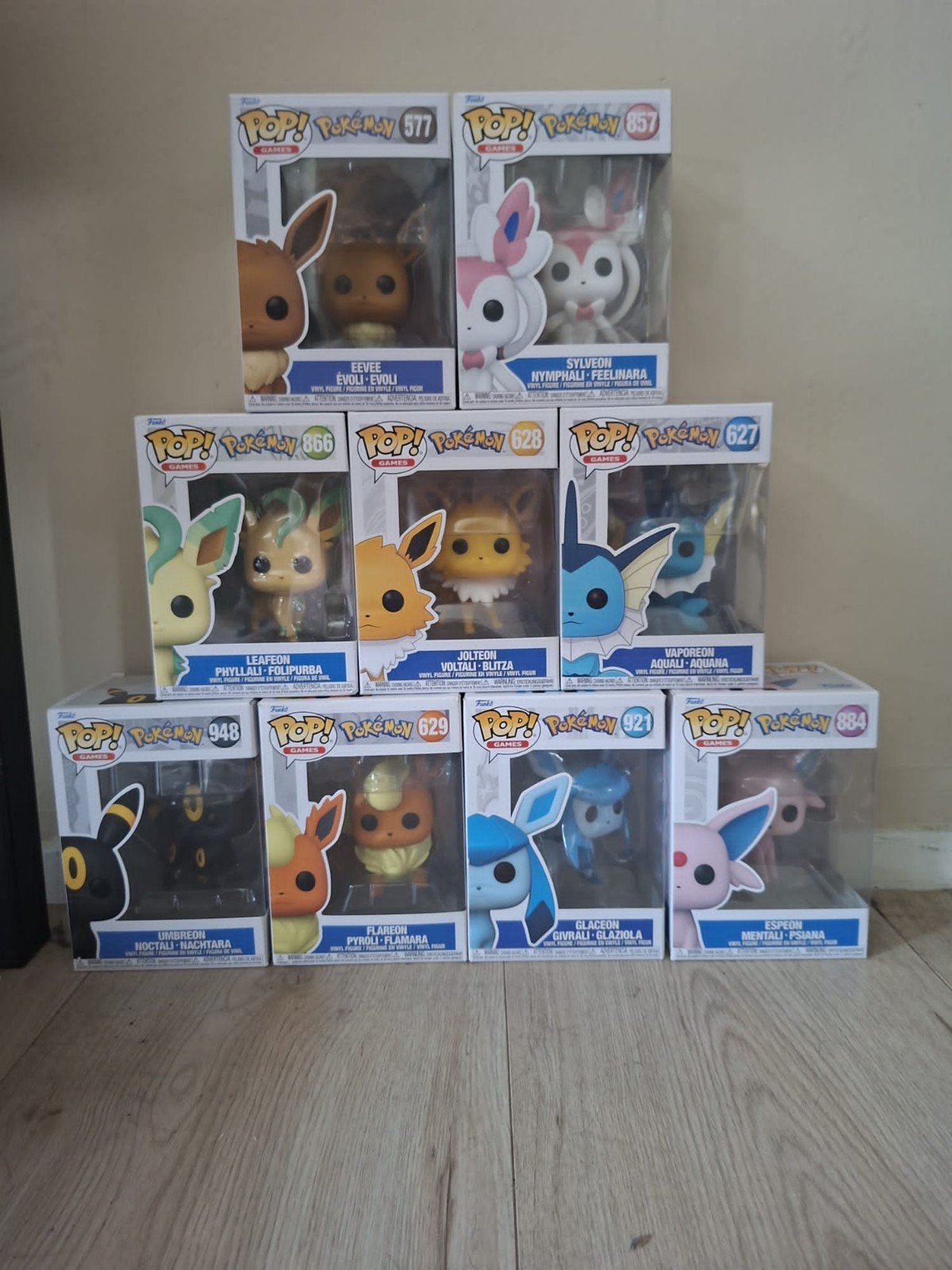 Complete Eevee Evolutie Funko Pop Set - 9 stuks, Ophalen, Zo goed als nieuw