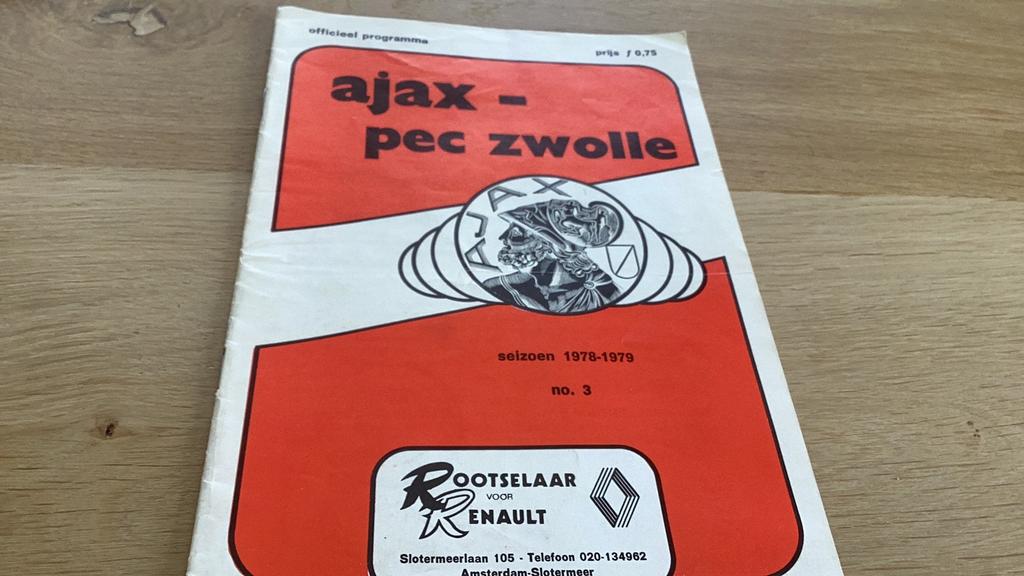 Programmaboekje Ajax-Pec 1978-1979, Ophalen of Verzenden, Gebruikt, Ajax, Boek of Tijdschrift