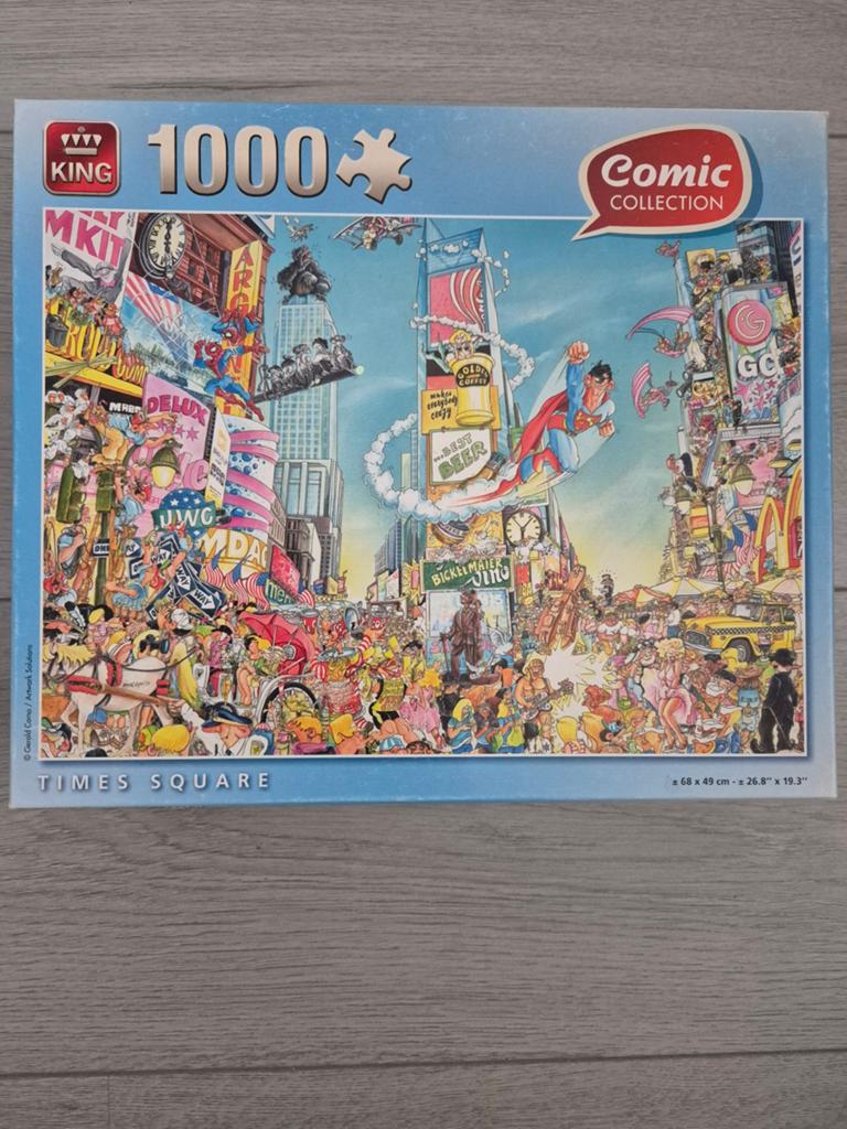 King Comic Collection Times Square Puzzel 1000 stukjes, Hobby en Vrije tijd, Ophalen of Verzenden, Zo goed als nieuw