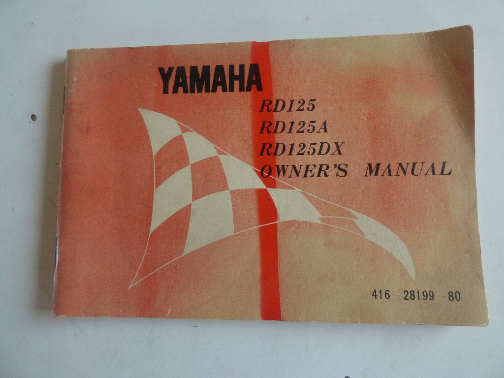 YAMAHA RD125/RD125A/RD125DX GEBRUIKERS HANDLEIDING, Ophalen of Verzenden, Yamaha
