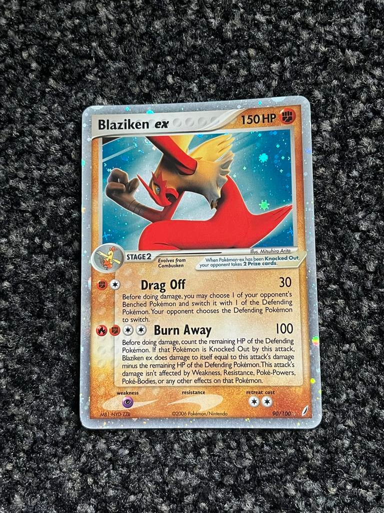 Blaziken ex Crystal Guardians exc- Pokémon kaart, Ophalen of Verzenden, Gebruikt, Losse kaart, Foil