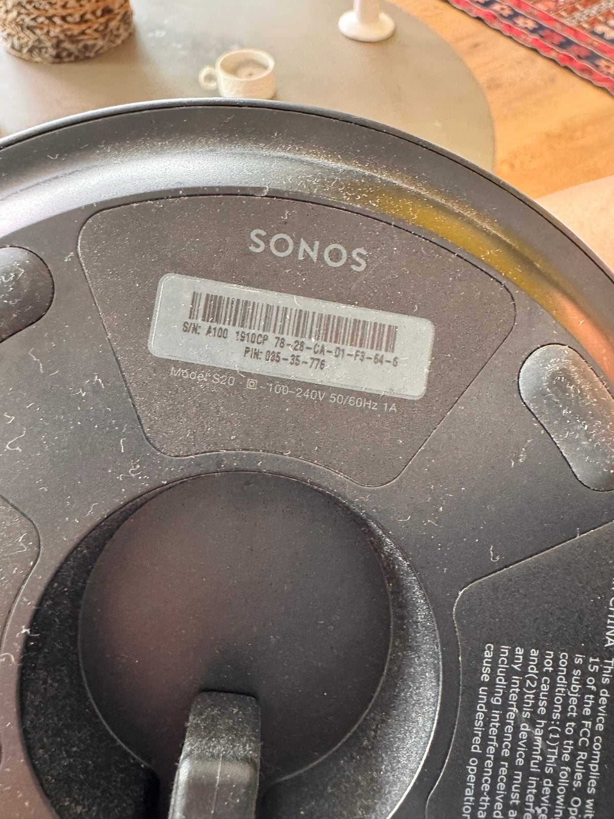 Sonos Symfonisk tafellamp (zonder glazen kap), Gebruikt, Textiel, E14 (klein), Ophalen of Verzenden