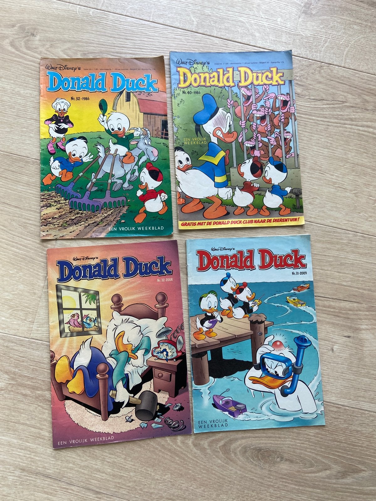 Donald Duck strips/ tijdschriften 1986 & 2008 & 2009, Gelezen, Europa, Ophalen of Verzenden, Meerdere comics
