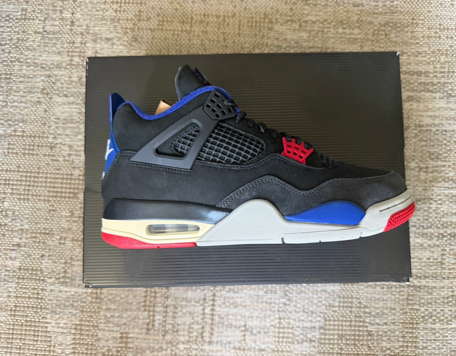 Air Jordan 4 Retro 'Rare Air' 43, Ophalen of Verzenden, Nieuw, Zwart, Sneakers of Gympen