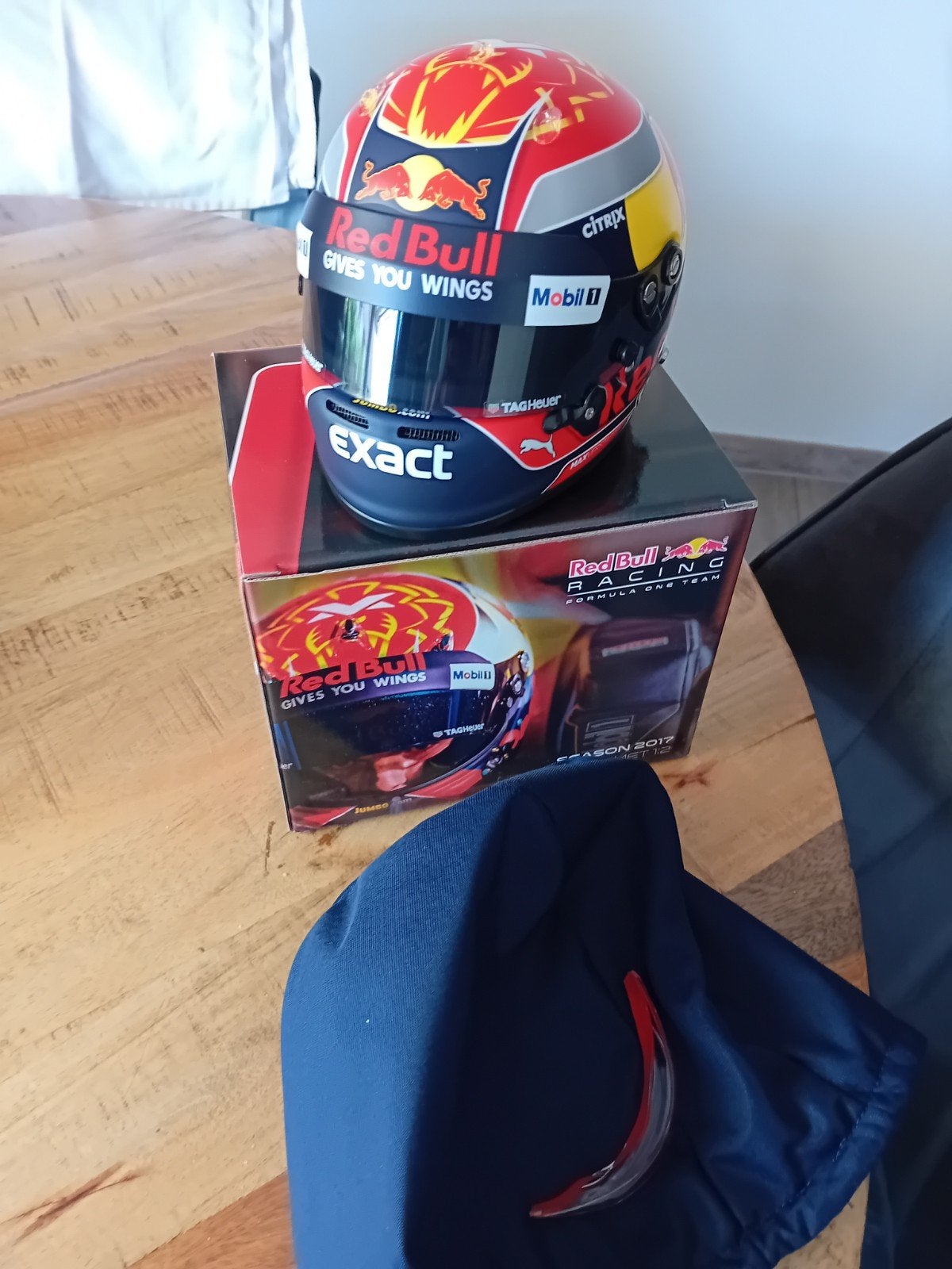 Max Verstappen 1/2 helm 2017, Verzamelen, Automerken, Motoren en Formule 1, Ophalen of Verzenden, Zo goed als nieuw, Formule 1