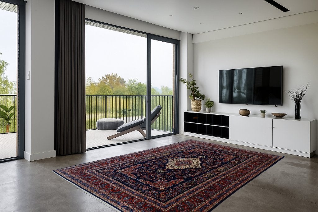 Perzisch tapijt - Sarouk - 300 x 221 cm - Handgeknoopt, Antiek - Klassiek - Modern - Eclectisch, -, -, Blauw