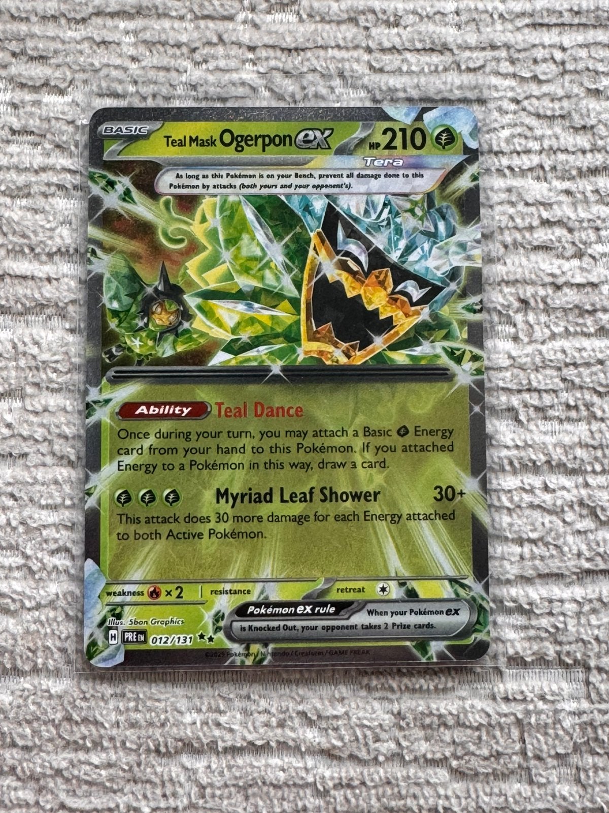 Teal mask Ogerpon ex 012/131, Ophalen of Verzenden, Zo goed als nieuw
