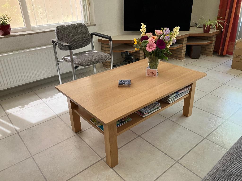 Mooie eikenhout salontafel 114x 72, Huis en Inrichting, Ophalen, Gebruikt, 100 tot 150 cm, Klassiek