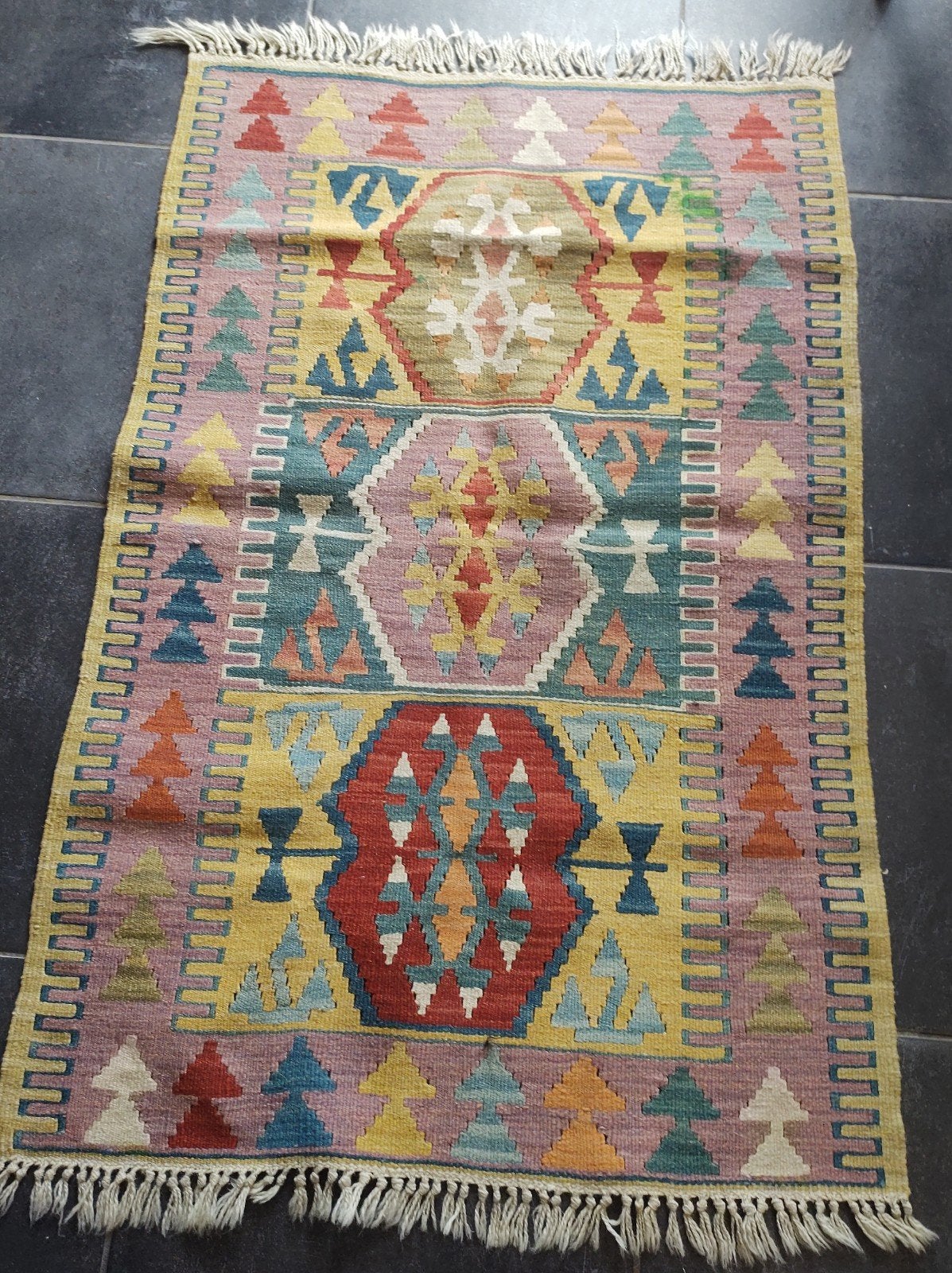 Kleine kelim, Ophalen of Verzenden, Gebruikt, 81 cm, 135 cm