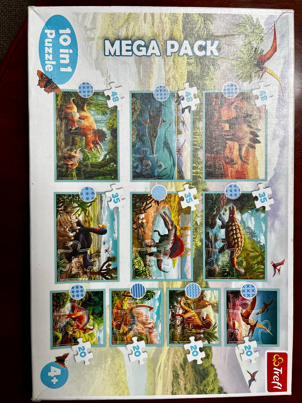 Mega Dino Puzzel 10-in-1 - Treft - Zeer goede staat, Ophalen of Verzenden, Meer dan 50 stukjes, Zo goed als nieuw, 4 tot 6 jaar