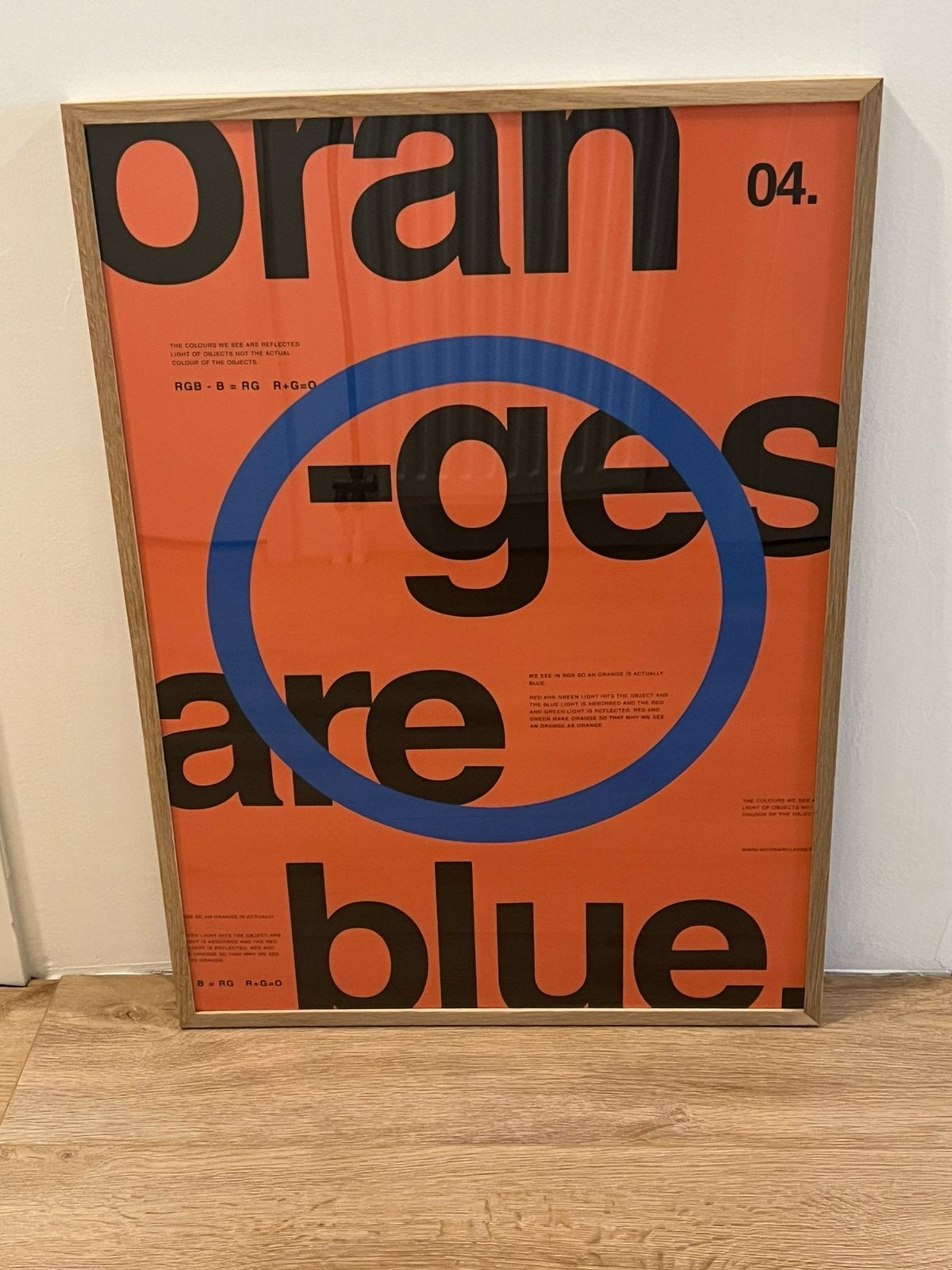 Desenio wissellijst eiken 50x70 met poster, Ophalen, Zo goed als nieuw