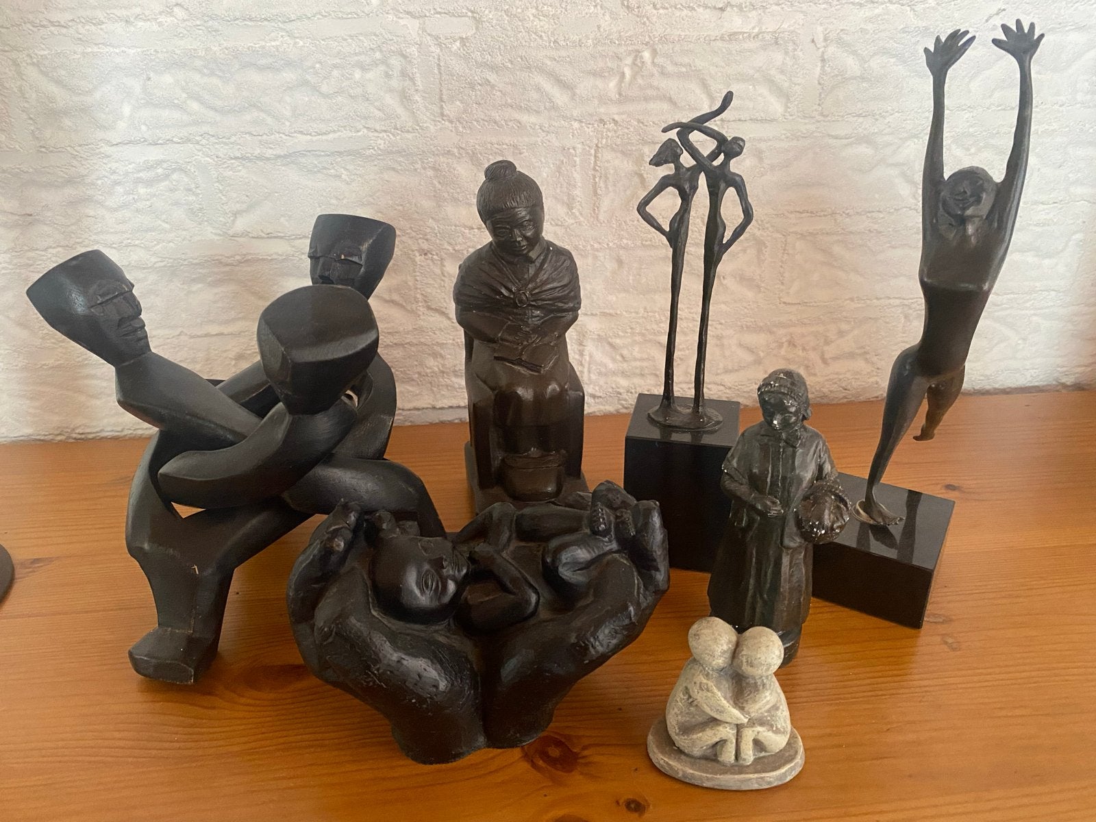 Set van diverse beeldjes, Ophalen of Verzenden, Handgemaakt, 20 - 50 cm, Beeld