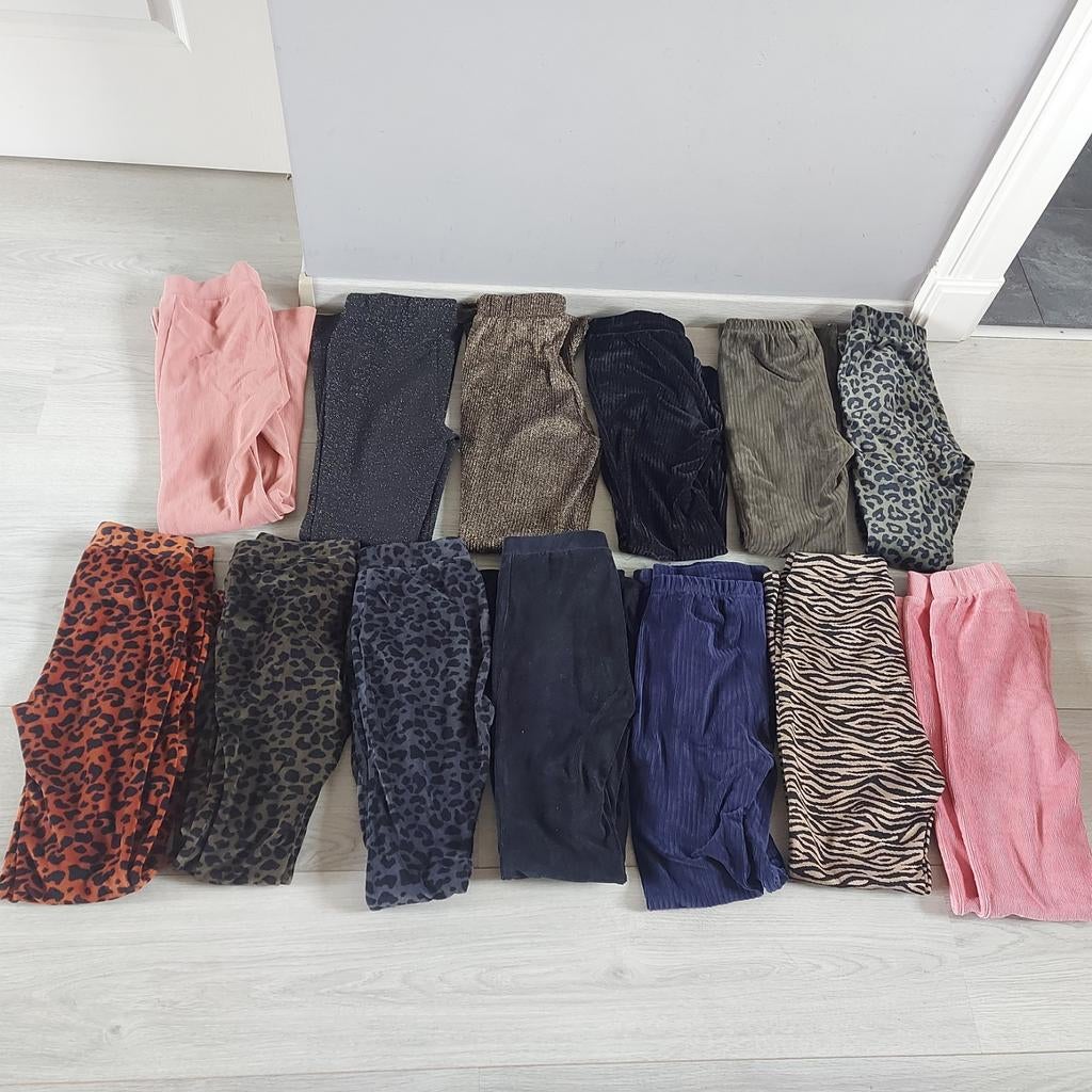 13 flared broeken maat 134/140 oa veel Hema, Europe kids, Ophalen of Verzenden, Zo goed als nieuw, Meisje, Broek