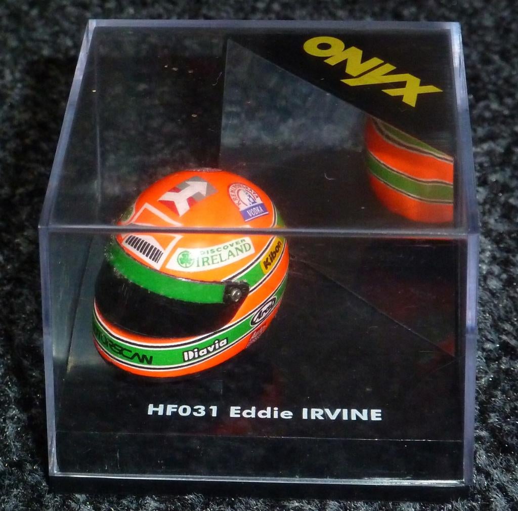 Helmet - Eddie Irvine, Ophalen of Verzenden, Gebruikt, 1:9 t/m 1:12, Overige typen