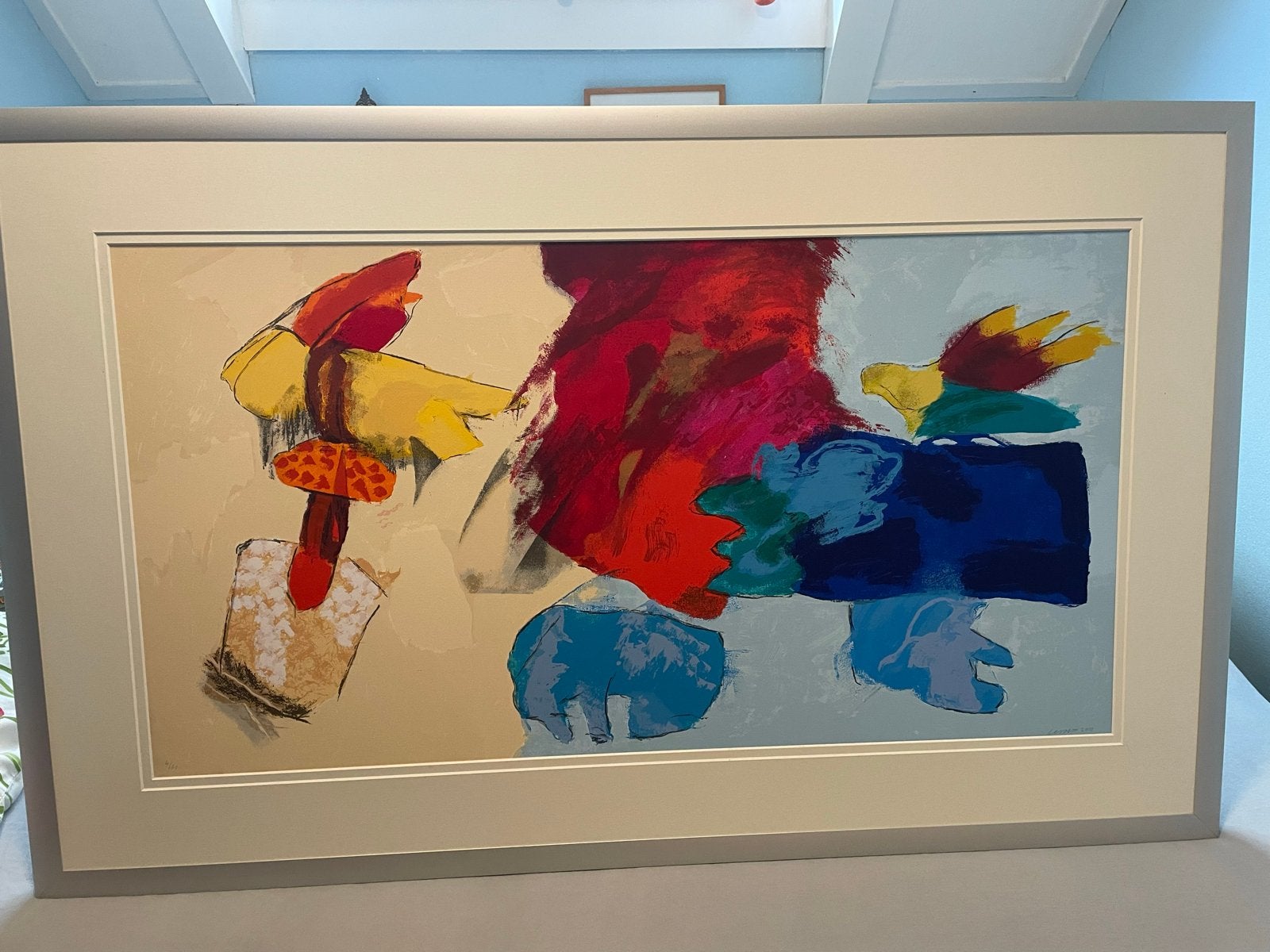 zeefdruk Henk van Vessem 2010, gesigneerd en genummerd, Ophalen, Abstract, Papier/karton, Zeefdruk